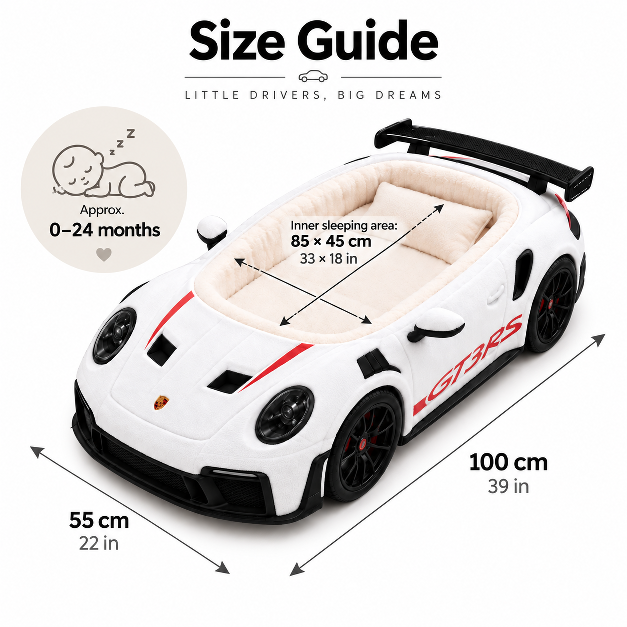 BabyDrifter product dimensions and size guide